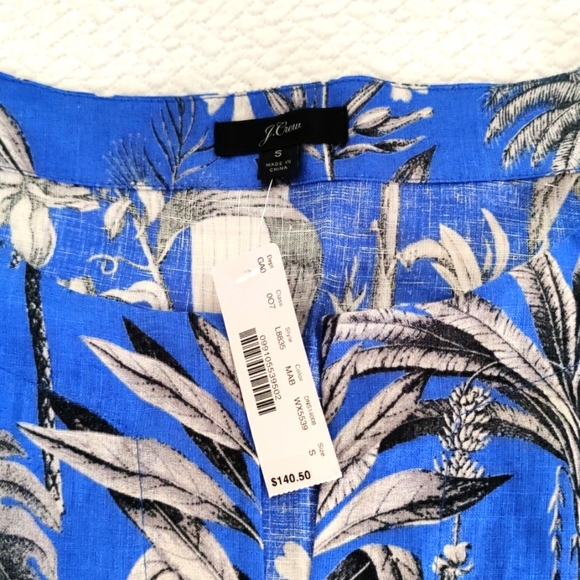 JCrew linen short sleeve top - Picture 3 of 6